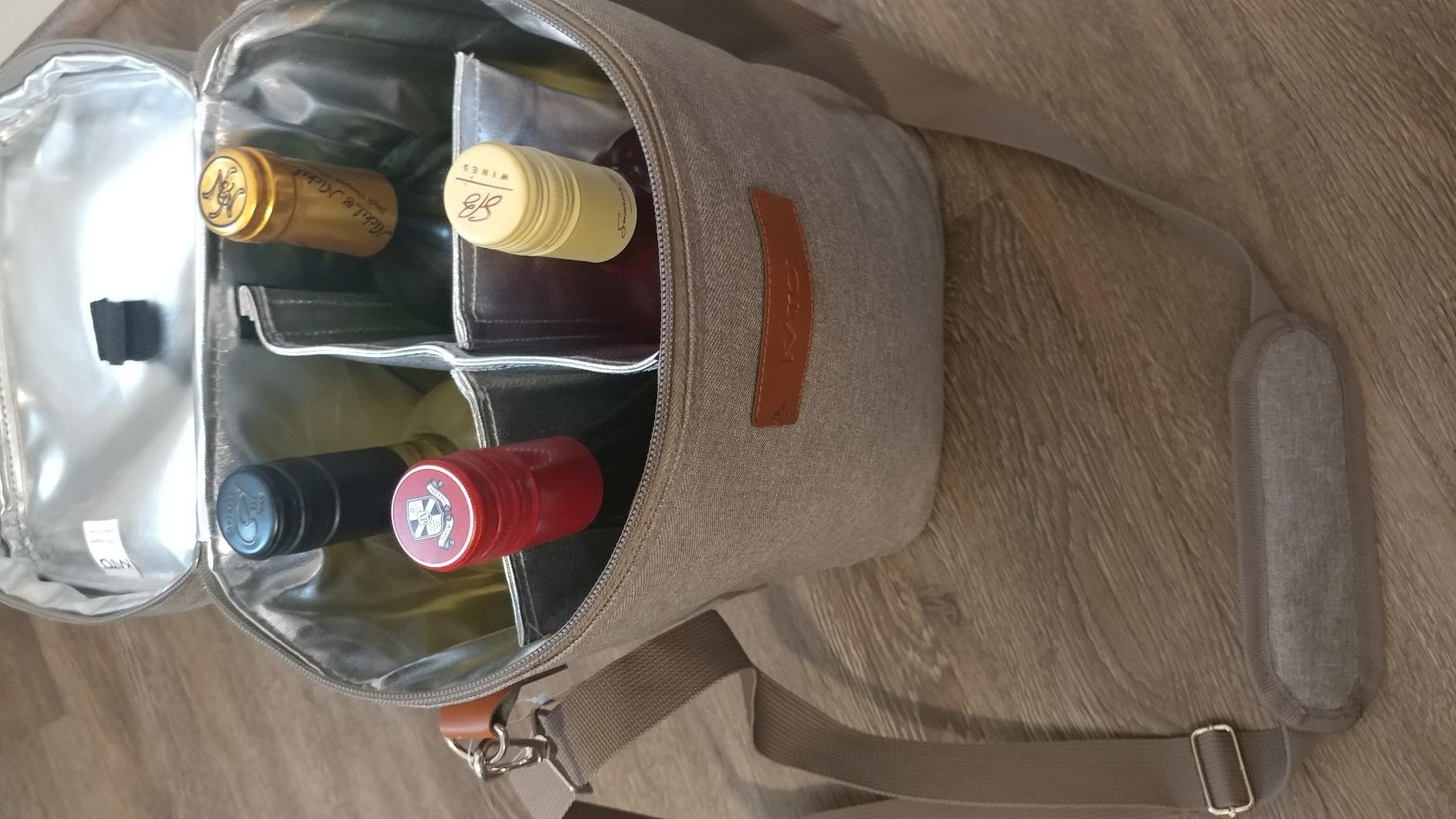 Tirrinia 2 Bottle Leakproof Insulated Wine Tote Carrier Bag - Padded Cooler for Travel, Restaurants, Tasting, Parties, Great Gift for Wine Lovers customer photo 2