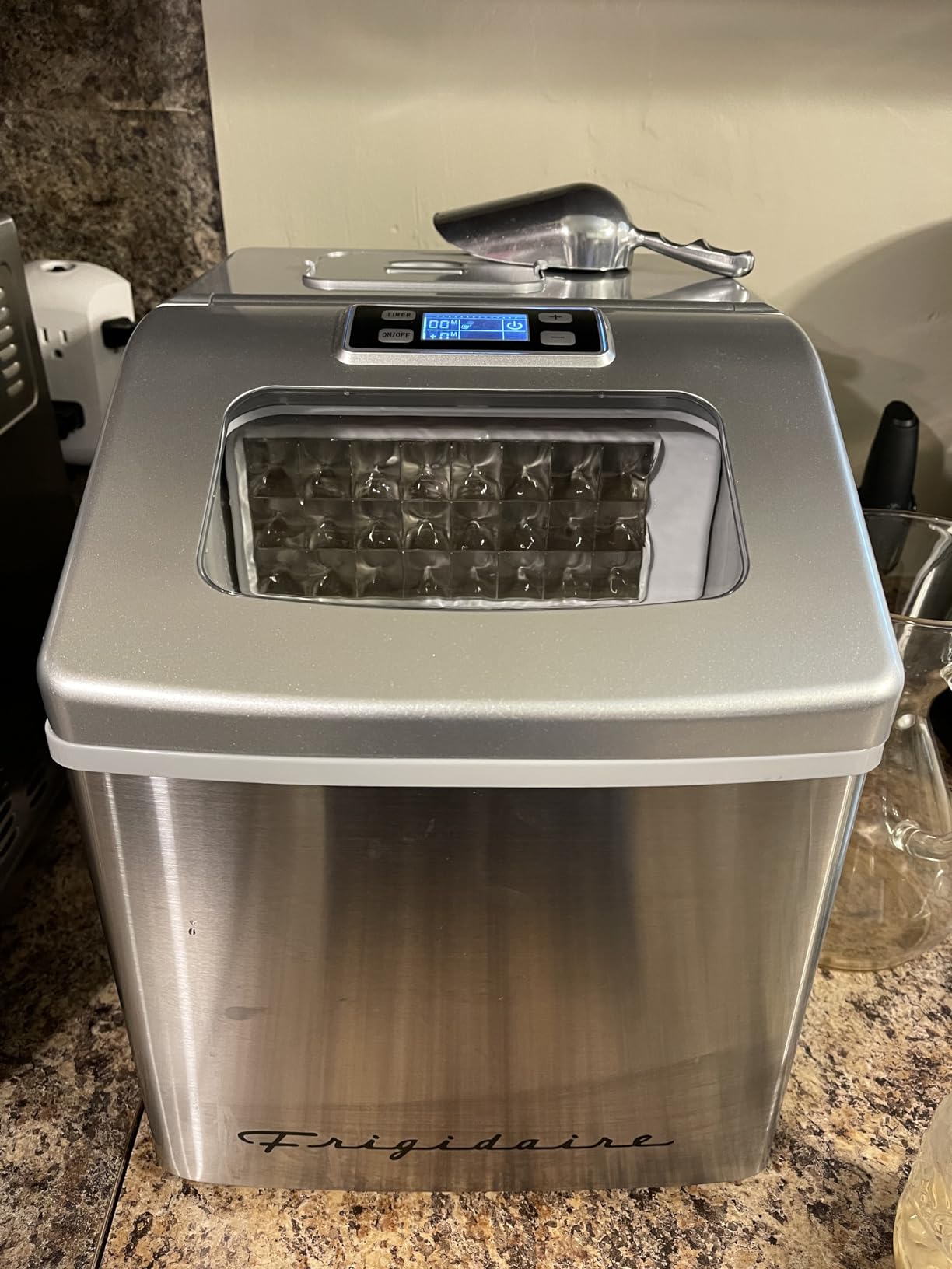 FRIGIDAIRE EFIC452-SS 40 Lbs Extra Large Clear Ice Maker, Stainless Steel, Makes Square Ice customer photo 1