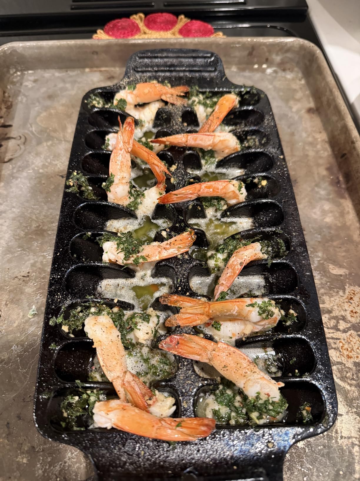 Outset 76376 Fish Cast Iron Grill and Serving Pan Black, 18.9 x 7.28 x 0.98 inches customer photo 2