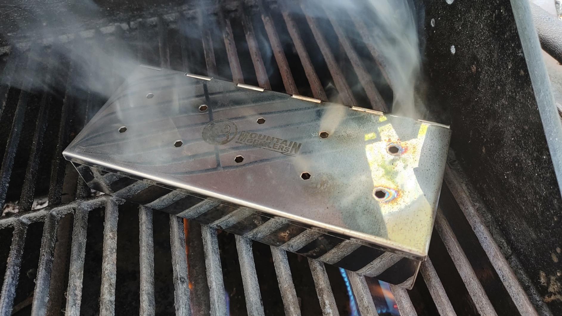 Mountain Grillers BBQ Smoker Box - Stainless Steel Box for Wood Chips - Ideal Gas and Charcoal Grills customer photo 1