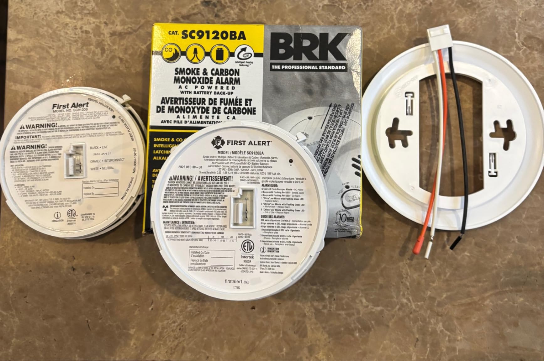 First Alert SC-9120B Hardwired Smoke and Carbon Monoxide Alarm with Battery Backup, 2-Pack customer photo 2