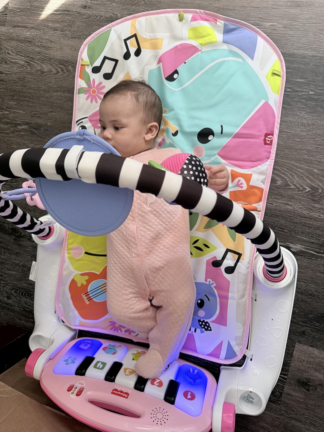 Fisher-Price Baby Playmat Deluxe Kick & Play Piano Gym for Learning & 2 Maracas Soft Rattles for Newborn to Toddler Play customer photo 2