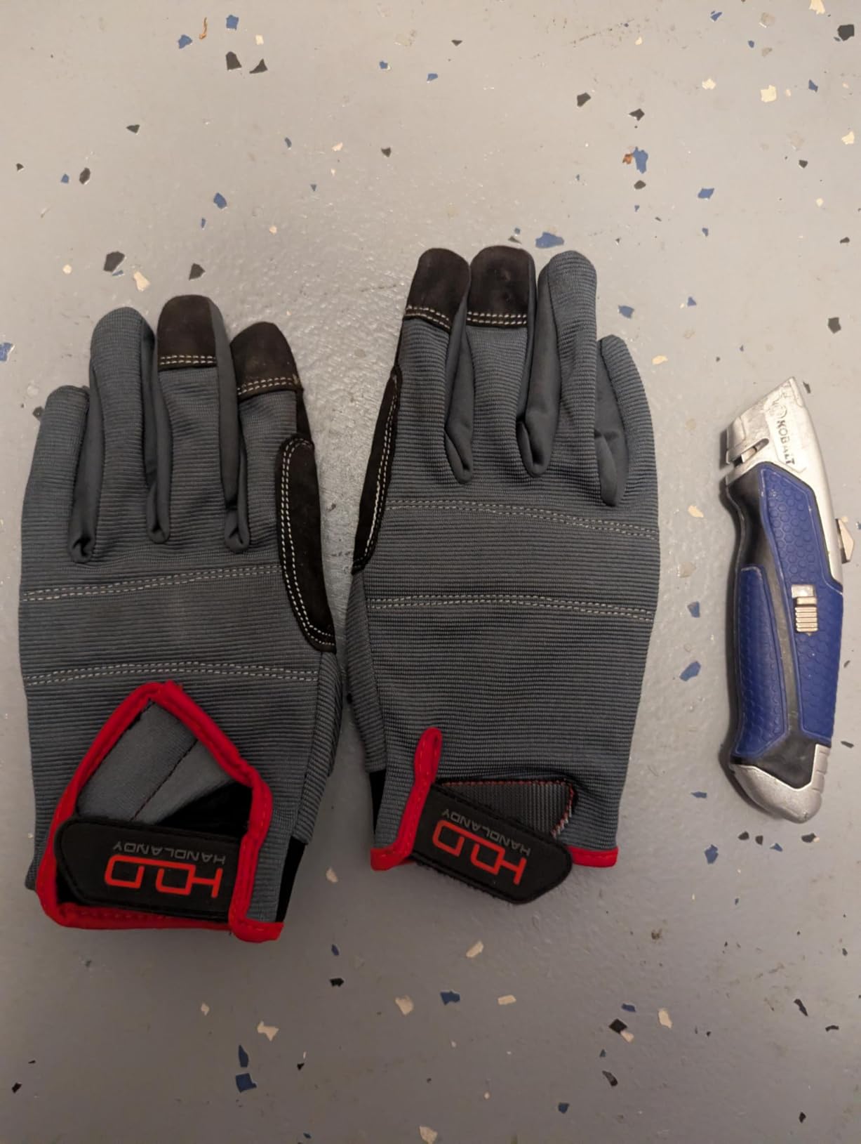 HANDLANDY Work Gloves for Men & Women, Utility Mechanic Working Gloves Touch Screen, Flexible Gardening Gloves for Yard customer photo 1