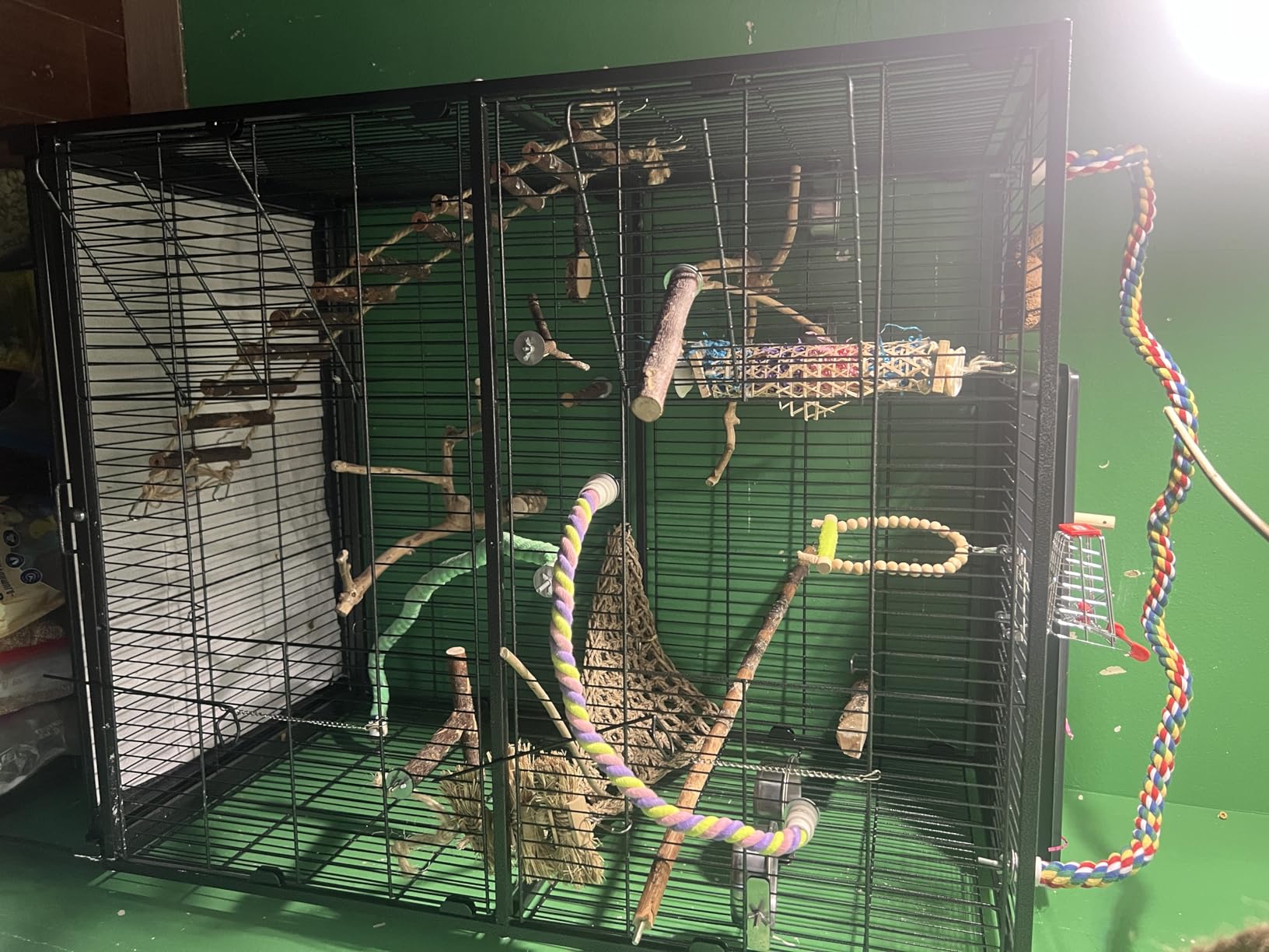 Yaheetech 52'' Bird cage w/Perches & Feeders, Large Birdcage with Pull-Out Tray, Rolling Wheels, Extra Storage, Flight Cage for Cockatiel, Parrot, Parakeet, Conure, Budgie, Pigeon Small/Medium Birds customer photo 1