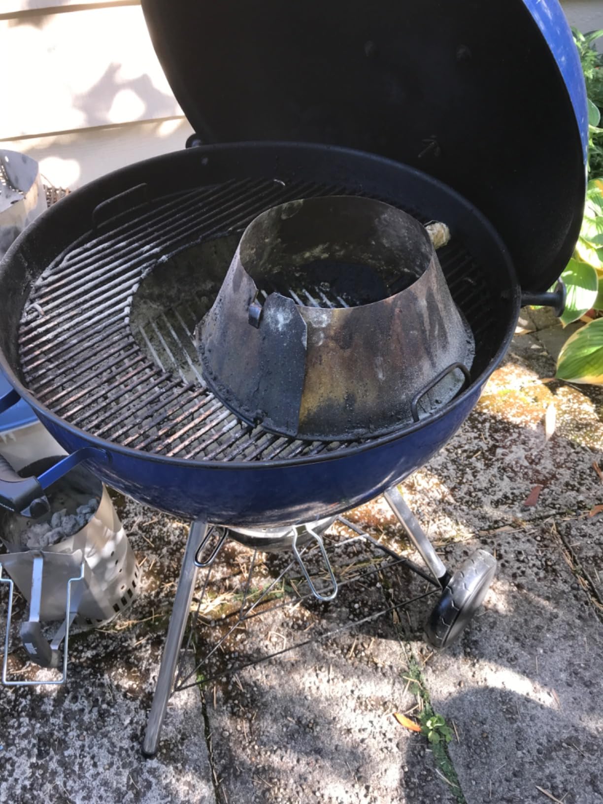 Upgrade BBQ Whirlpool for Weber Kettle 22/26.75 Charcoal Grill Accessories, One-Piece Swirl Design Medium Size for WSM Smokey Mountain,XL Kamado,XL Big Green Egg Grilling Accessory,Stainless Steel customer photo 2