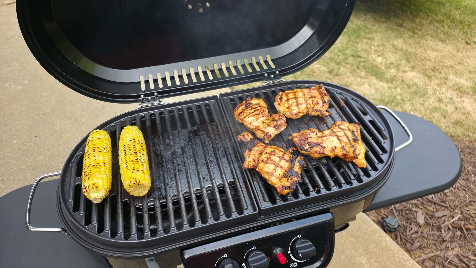 Coleman RoadTrip 285 Portable Stand-Up Propane Grill with 3 Adjustable Burners & Instastart Ignition, 20,000 BTUs of Power for Outdoor Cooking, Camping, Tailgating, Grilling, BBQs customer photo 1
