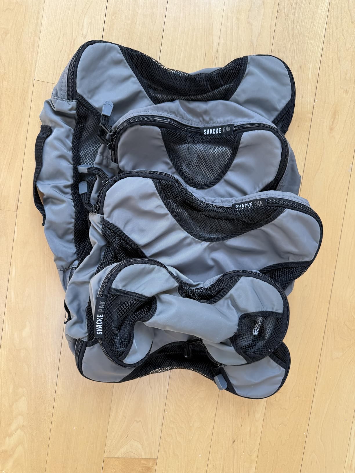 Shacke 5 Set Packing Cubes for Travel - Luggage Organizer & Suitcase Bags with Laundry Bag, Carry On Packing Organizer (Pure Black) customer photo 2