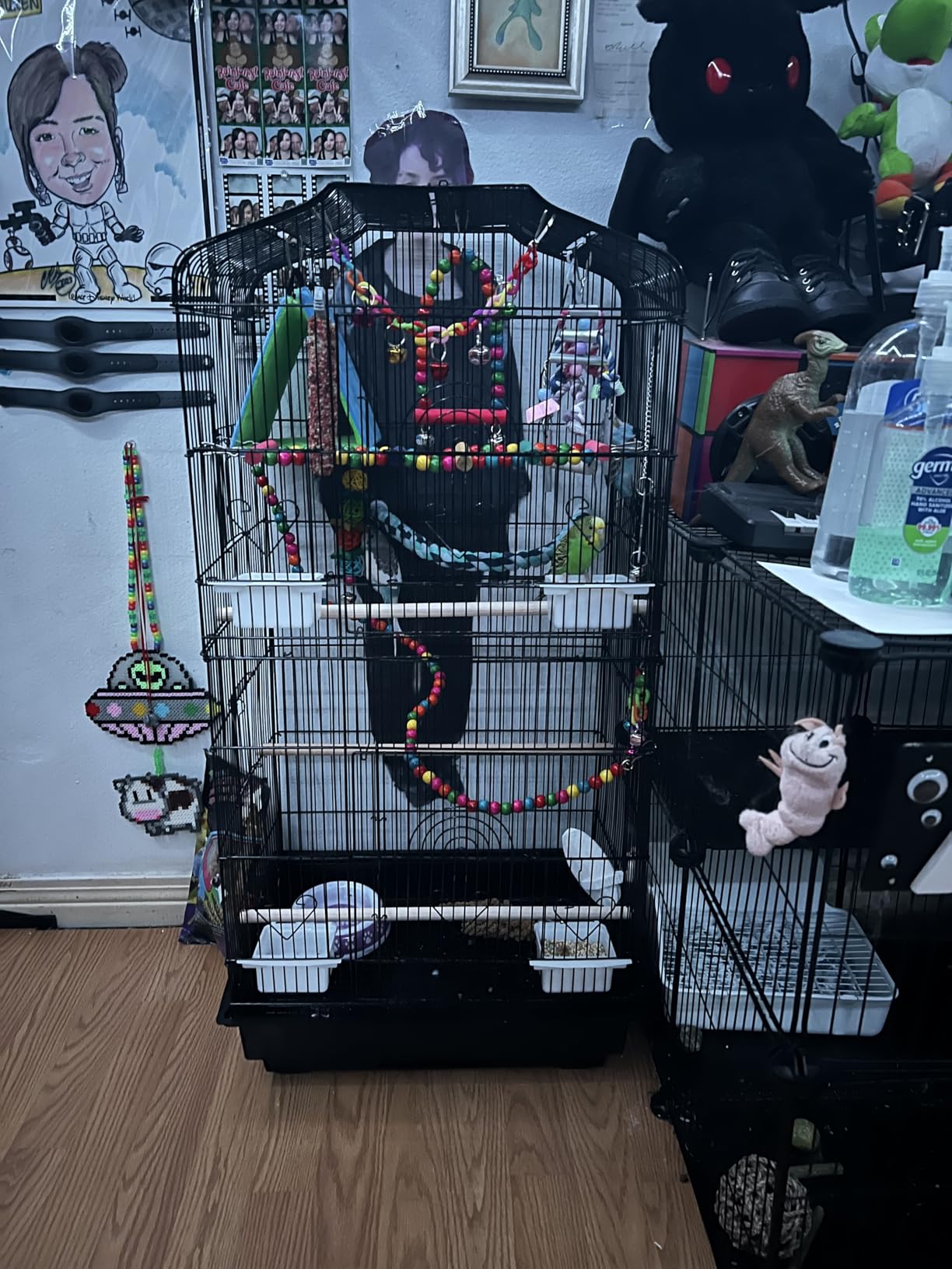 Yaheetech 41-inch Open Top Medium Bird Cages for Parakeets Finches Canaries Lovebirds Small Quaker Parrots Cockatiels Budgie Green Cheek Conure Travel Pet Flight Birdcage customer photo 1