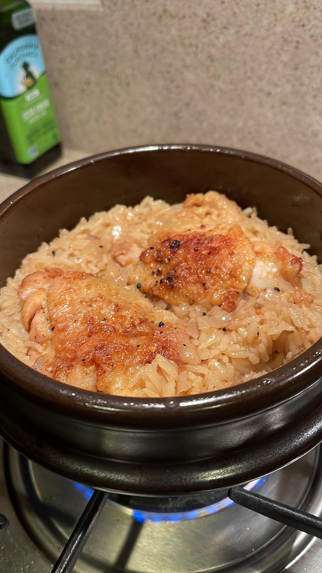 Crazy Korean Cooking Dolsot Korean Stone Bowl with Lid (No Trivet) (Size 4) customer photo 2