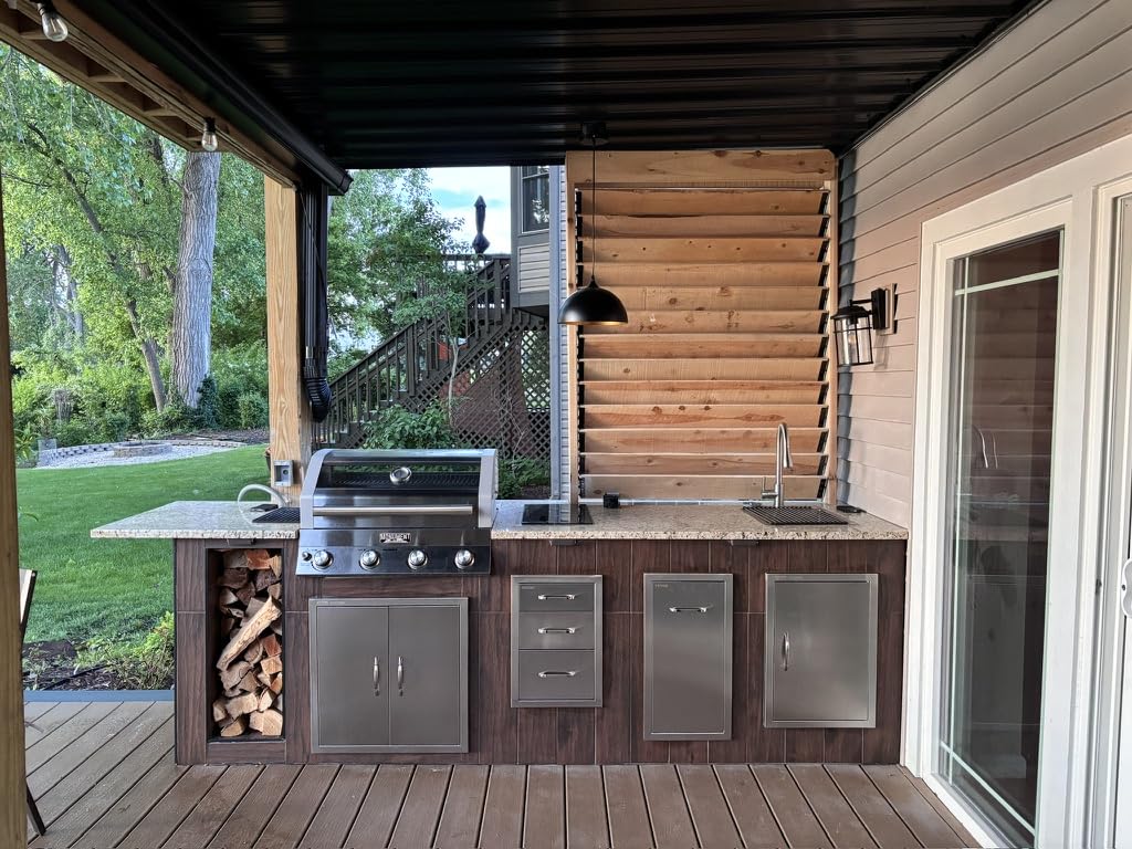 VEVOR Outdoor Kitchen Drawers 17W x 30H x 21D Inch, Outdoor Kitchen Cabinets, Stainless Steel Double Access Drawers, with Paper Towel Holder, Combo for BBQ Island Drawers or Grill Station customer photo 1