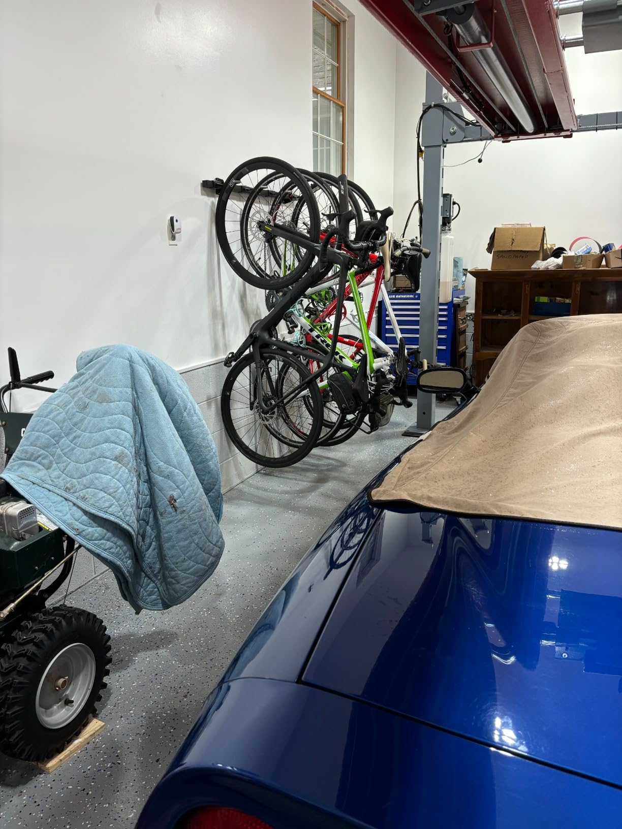 StoreYourBoard Bike Storage Rack - Heavy Duty Garage Bike Rack for 5 Bicycles, Space-Saving Vertical Bike Rack, Adjustable Wall Bike Mount for Garage Organizer, Bicycle Hanger, Holds 300 lbs customer photo 1