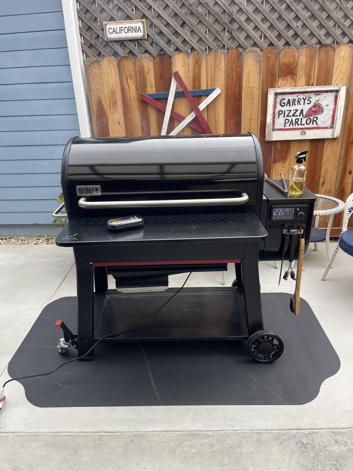 Under the Grill Protective Deck and Patio Mat, 39 x 72 inches, Black customer photo 1