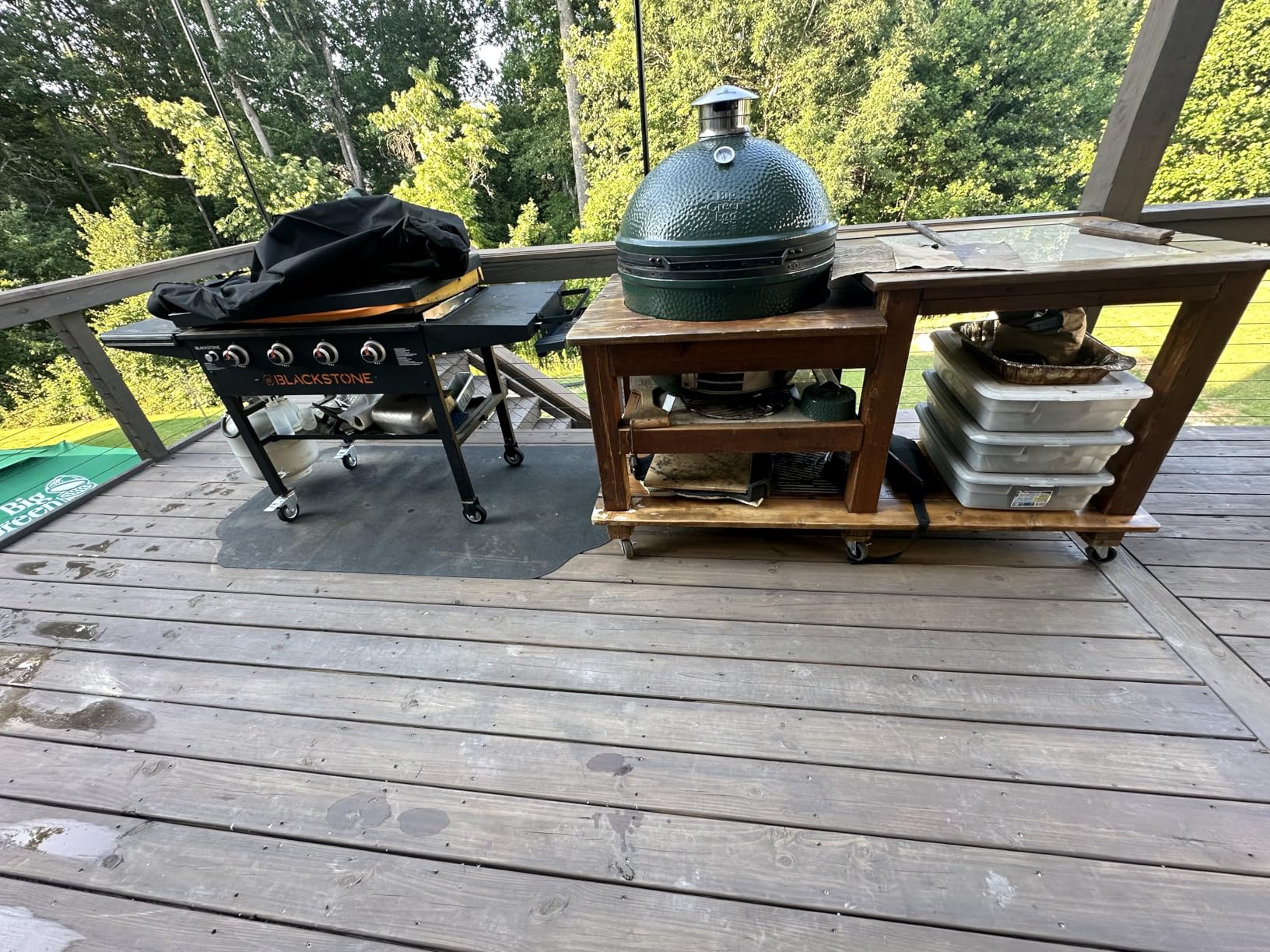 Under the Grill Protective Deck and Patio Mat, 39 x 72 inches, Black customer photo 2