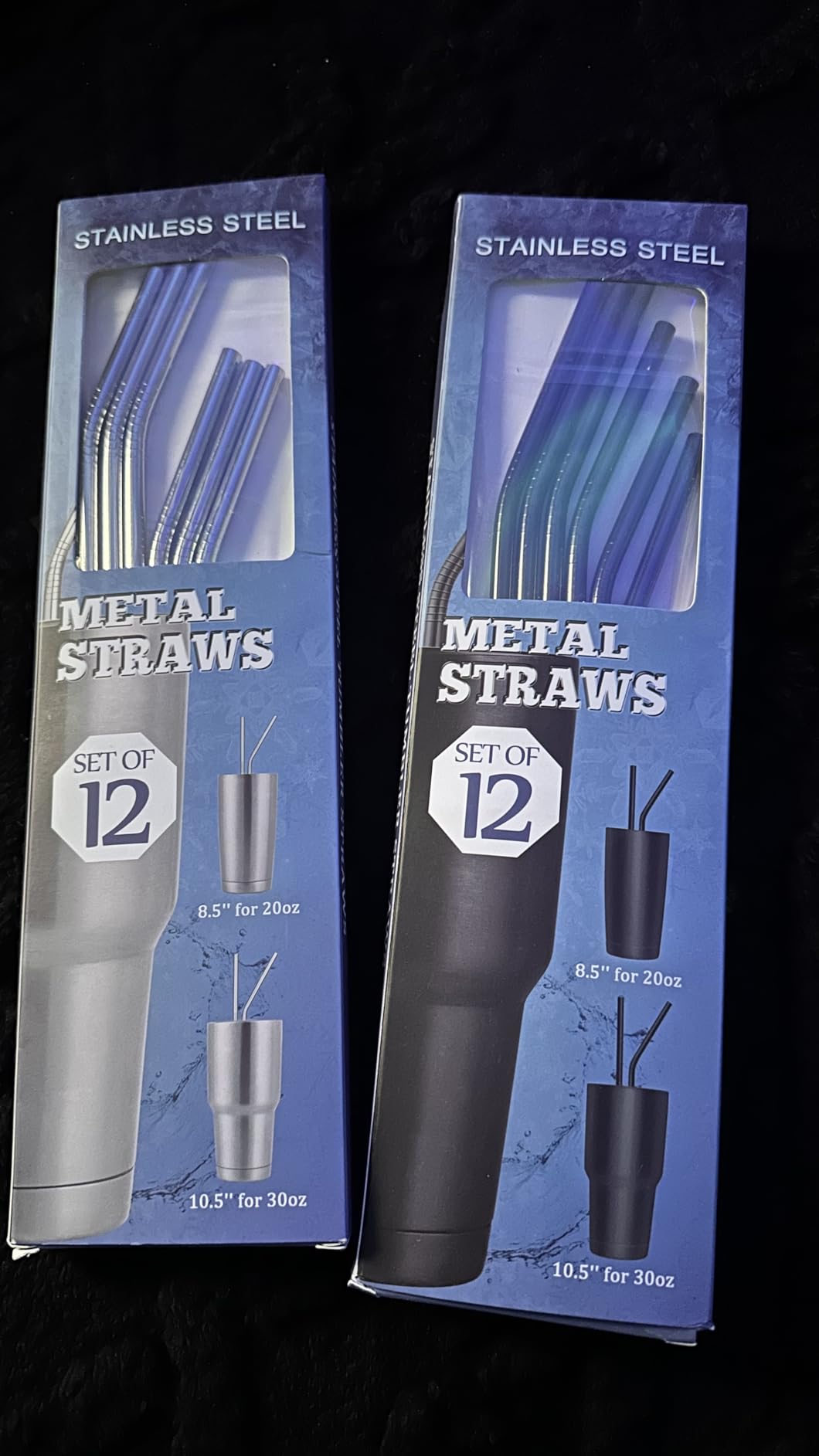 Hiware 12-Pack Reusable Stainless Steel Metal Straws with Case - Long Drinking Straws for 30 oz and 20 oz Tumblers Dishwasher Safe - 2 Cleaning Brushes Included customer photo 2