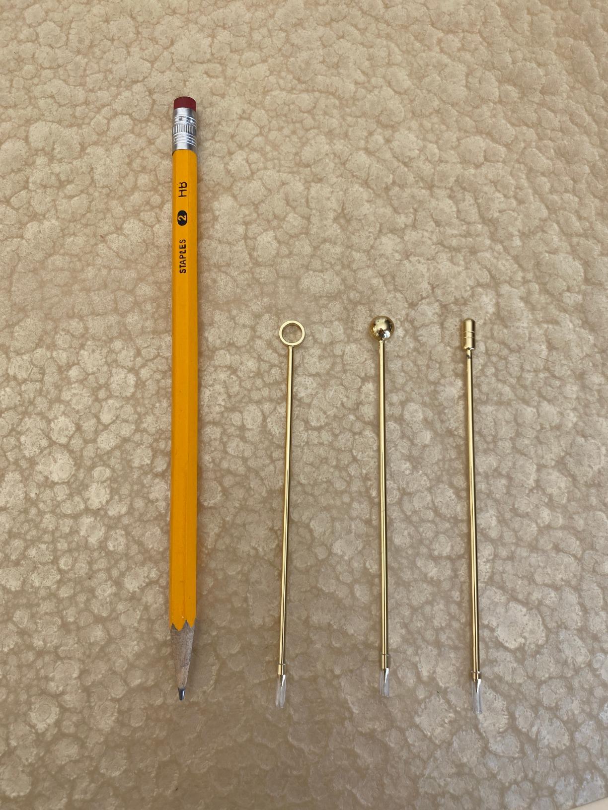I-MART 15 Pack Stainless Steel Cocktail Picks Martini Olive Skewers, Reusable Metal Garnish Sticks for Drinks, Appetizers, Bloody Mary, Olives, Citrus, Fruit Decor (Gold, 4.25 Inch) customer photo 2