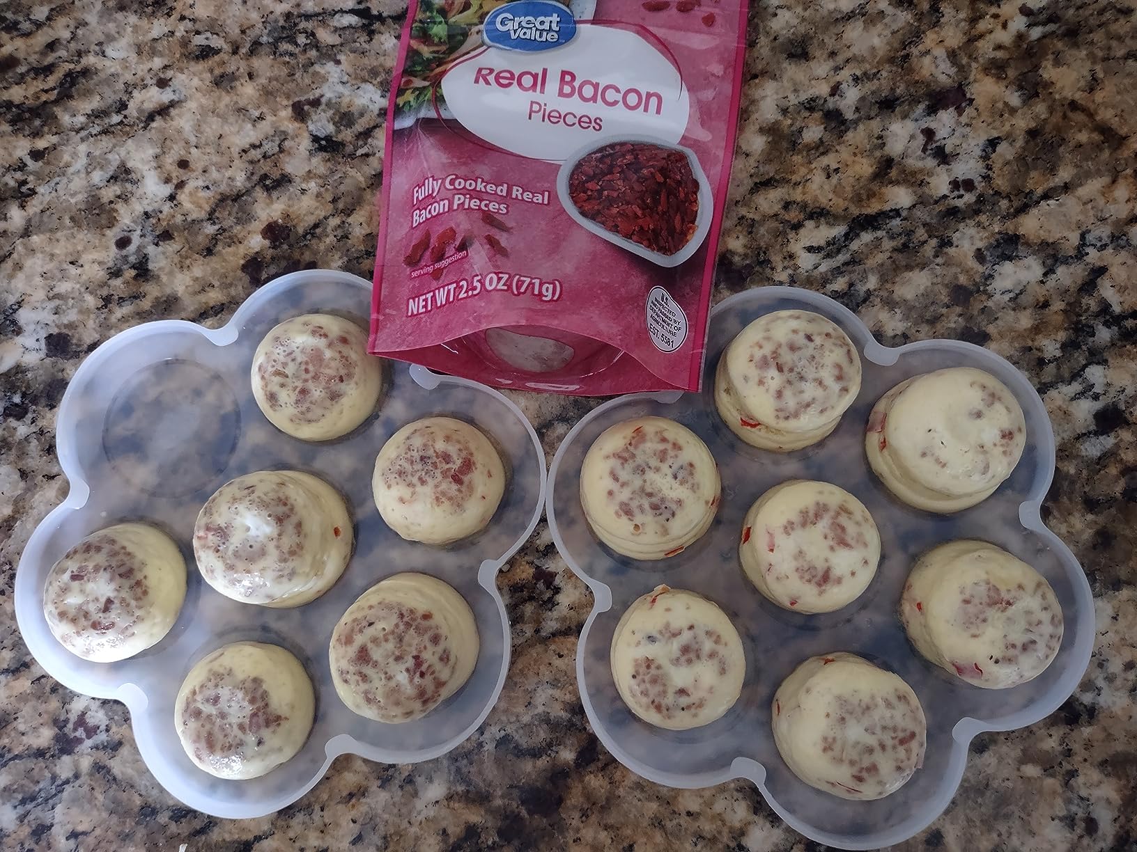 Silicone Egg Bite Molds [2 Pack] Instant Pot Accessories - Total 14 Cups Muffin Pan for Baking - Food Freezer Tray with Lid - Reusable Storage Container (Blue & Green - Egg Bite Mold) customer photo 2