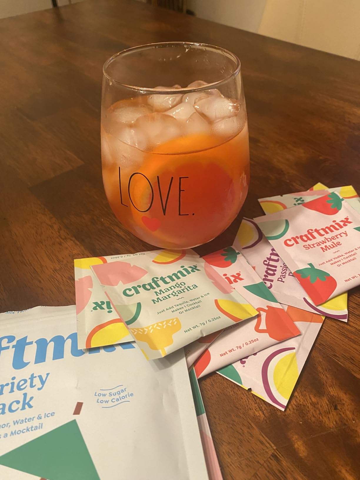 Craftmix Variety Pack Cocktail & Mocktail Drink Mixer, Skinny Mixes - Water Flavoring Packets - Made With Real Fruit - Vegan Low-Carb, Low-Sugar, Non-GMO, Dairy Free, Gluten Free, 12 Pack customer photo 2