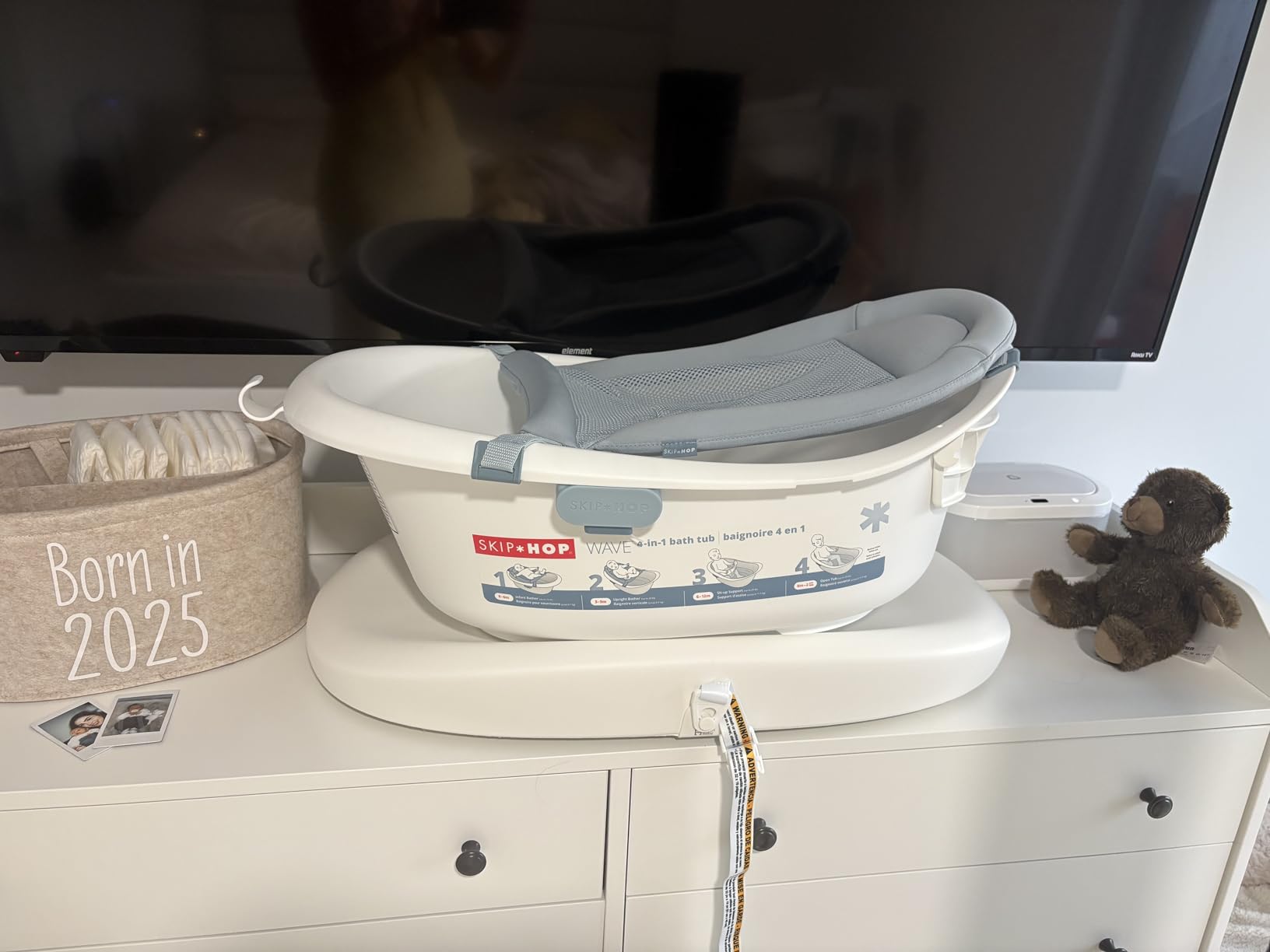 Skip Hop Infant Bath Tub 3-Stage Grow With Baby Smart Sling MOBY Bathtub Grey Age 0+ customer photo 2