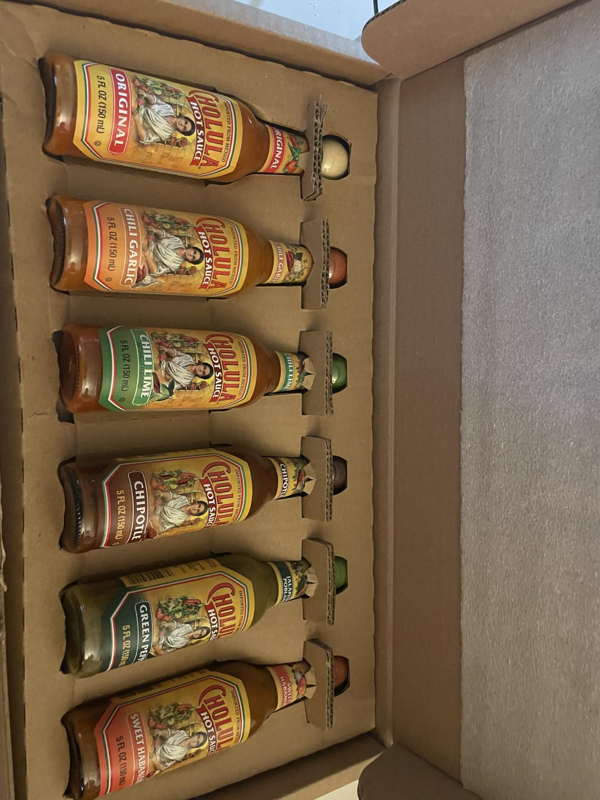 Cholula Hot Sauce Variety Pack, Product of Mexico, Gift Set Includes Six 5 Fl Oz Signature Cholula Hot Sauces for Eggs, Pizza, Mexican Dishes, and More, 30 fl oz customer photo 1