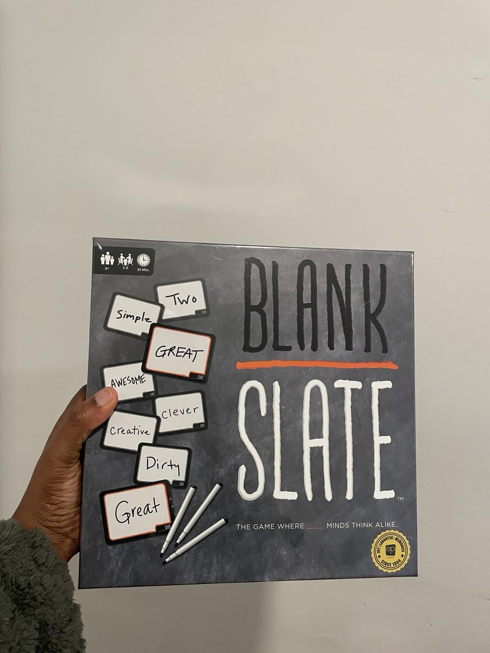 USAOPOLY BLANK SLATE, Where Great Minds Think Alike, Fun Family-Friendly Board Game, Word Association Party Game, Easy to Learn, Fun to Play Family Game Night, 3-8 Players, Ages 8+ customer photo 1