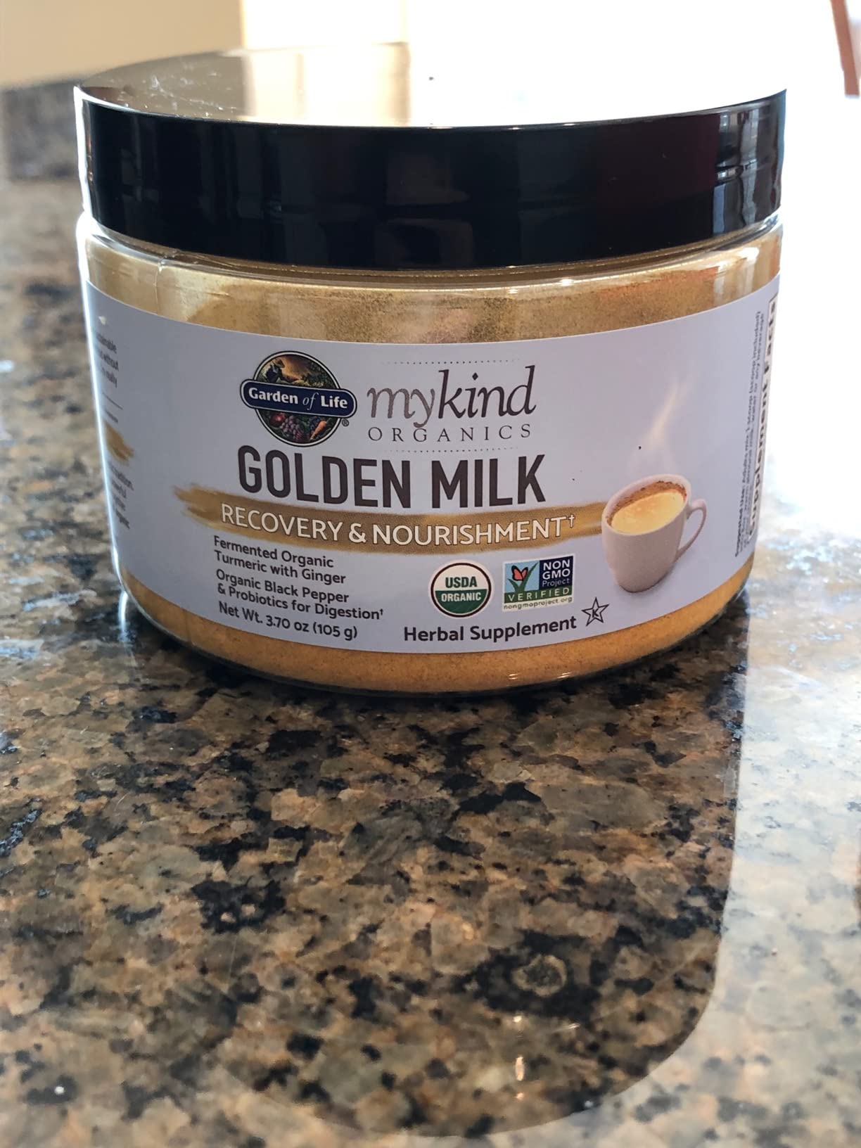 Garden of Life Organics Golden Milk Recovery & Nourishment Powder - 44mg Turmeric Curcumin (95% Curcuminoids), Ashwagandha - Organic Non-GMO Vegan & Gluten Free Herbal Supplements, 30 Servings customer photo 2