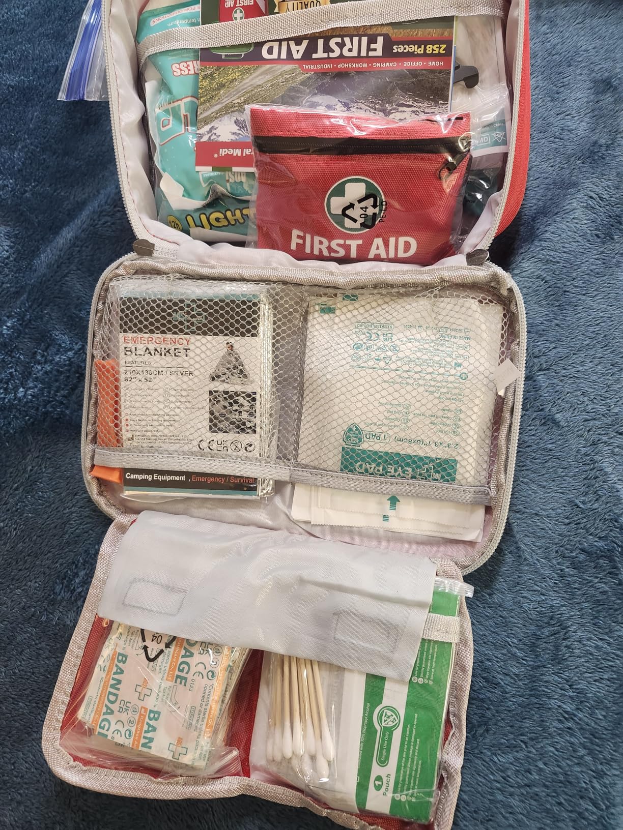 General Medi 2-in-1 First Aid Kit (215 Piece Set) + 43 Piece Mini First Aid Kit -Includes Ice(Cold) Pack, Moleskin Pad and Emergency Blanket for Travel, Home, Office, Car, Workplace customer photo 1