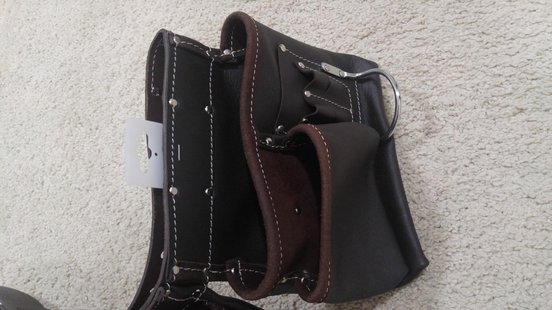 LAUTUS Oil Tanned Leather Tool Belt/Pouch/Bag, Carpenter, Construction, Framers, Handyman, Electrician - 100% LEATHER customer photo 2
