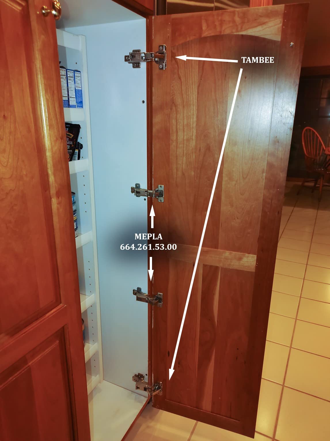 TamBee 175 Degree Hinges Frameless Cabinet Doors Hinges 48mm Concealed Hydraulic Adjustable Soft Closing Nickel-Plated Steel Buffer Dampers for Kitchen Corner,1 Pair/2Pcs (Full Overlay) customer photo 2