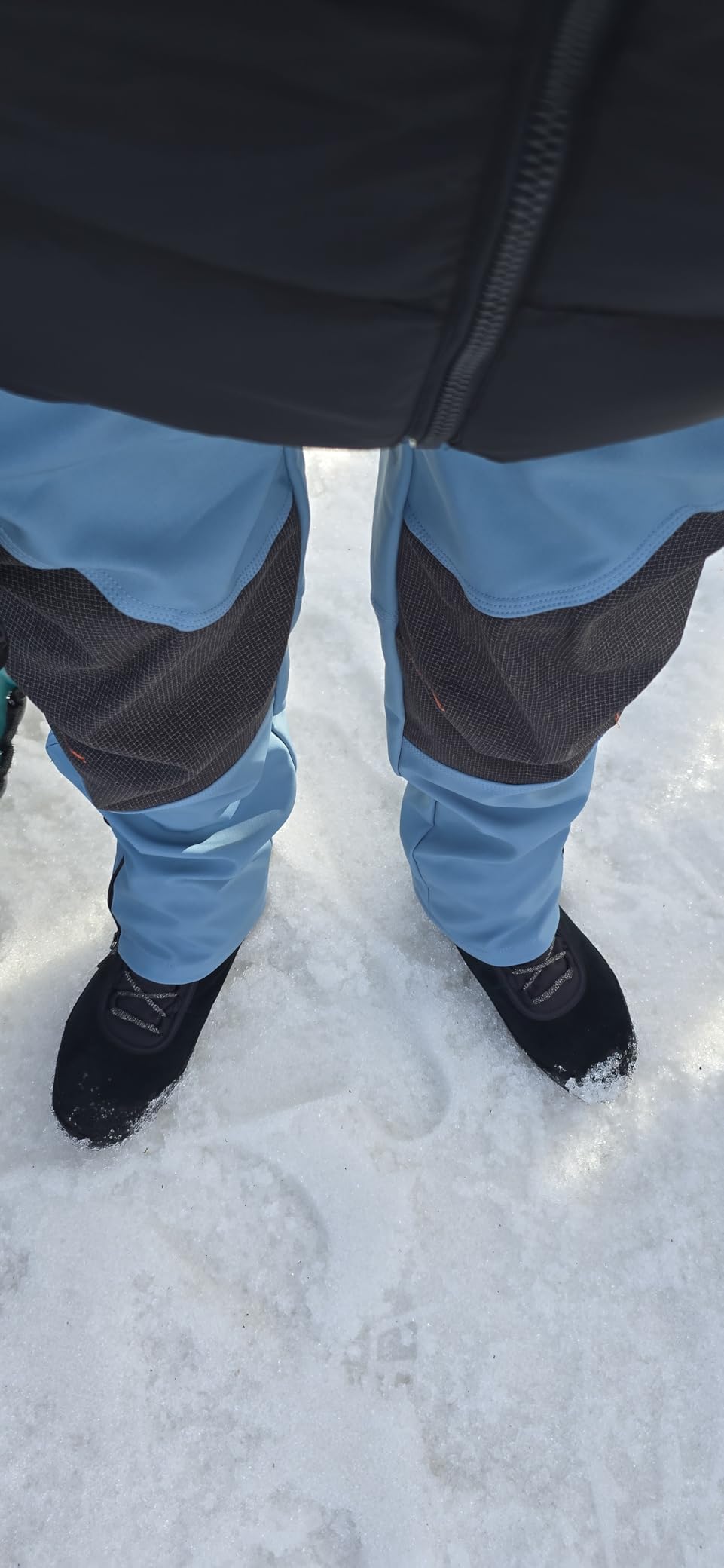 Gash Hao Mens Snow Ski Waterproof Softshell Snowboard Pants Outdoor Hiking Fleece Lined Zipper Bottom Leg customer photo 1