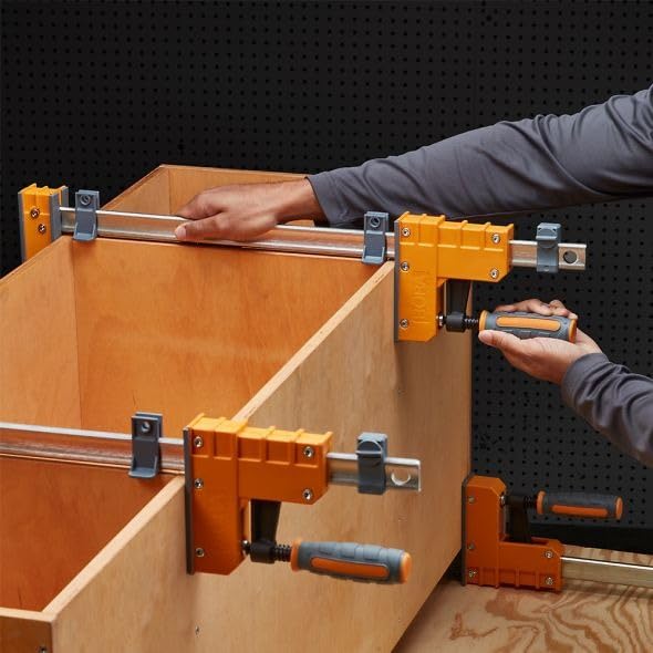 Bora 4 Pack Parallel Clamps for Woodworking - Two 24 Inch and Two 31 Inch Parallel Wood Clamps Heavy Duty Bar Clamp for Wood Working with 1100 Lbs of Clamping Force Each - DIY Bora Clamp Set customer photo 2