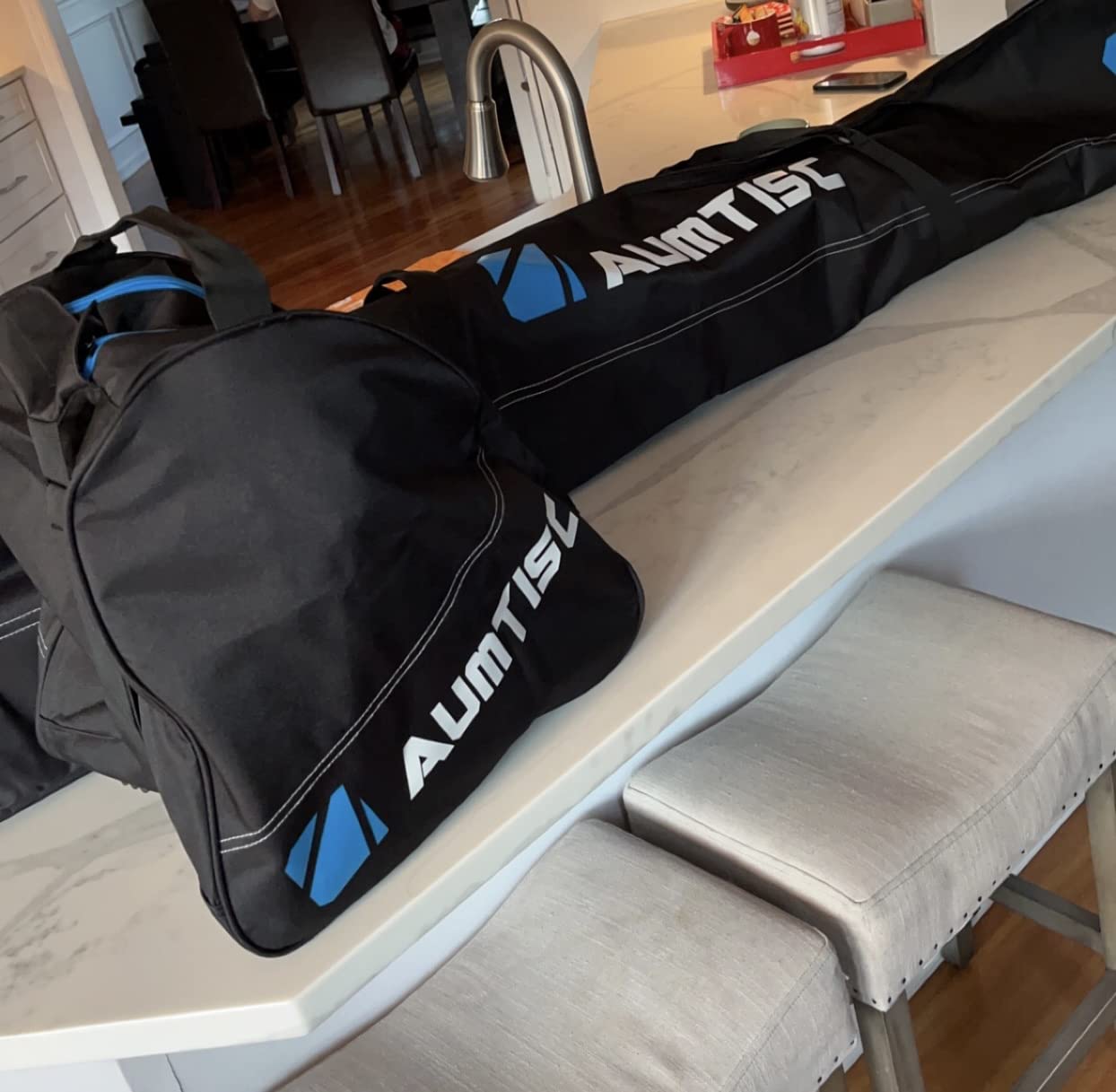 AUMTISC Ski and Boot Bag Combo, Padded Ski Bag for Air Travel, Two Piece Snow Ski Travel Bags for Flying, Adjustable Length Ski Storage Bags for Skis Up to 200cm and Boots Up to Size 13 customer photo 2