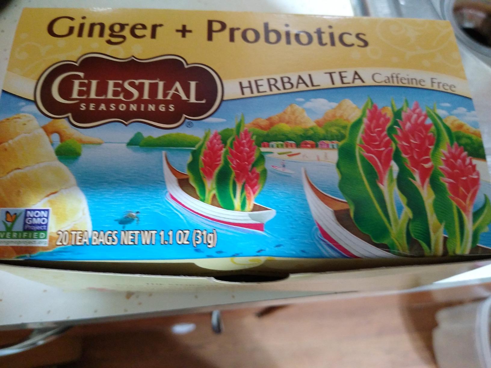 Celestial Seasonings Ginger & Probiotics Herbal Tea, 16 CT customer photo 1