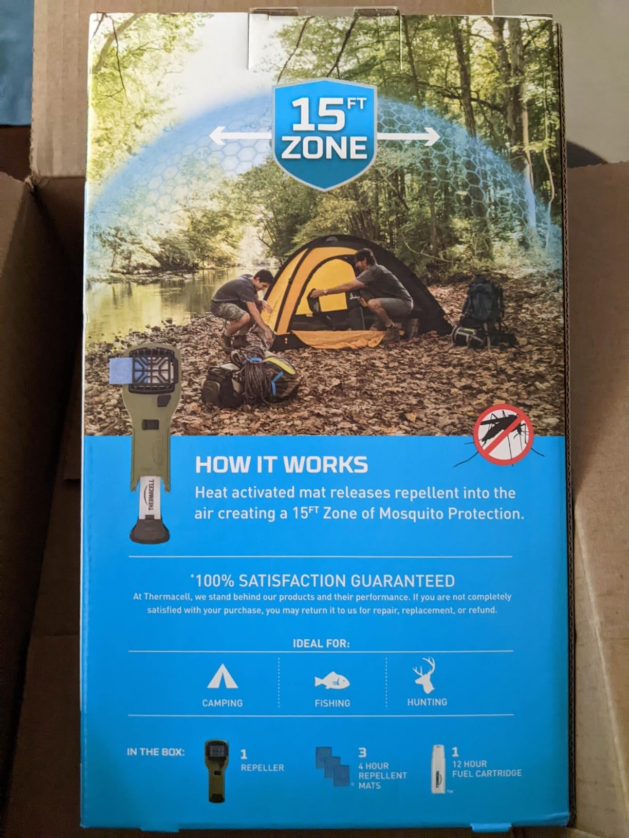Thermacell Fuel-ZoneGuard Extreme Fuel Powered Mosquito Repeller; 15-Foot Zone of Scientifically Proven Outdoor Protection; 12-Hr Refill; DEET-Free; Bug Spray Alternative; Scent Free; Green customer photo 1