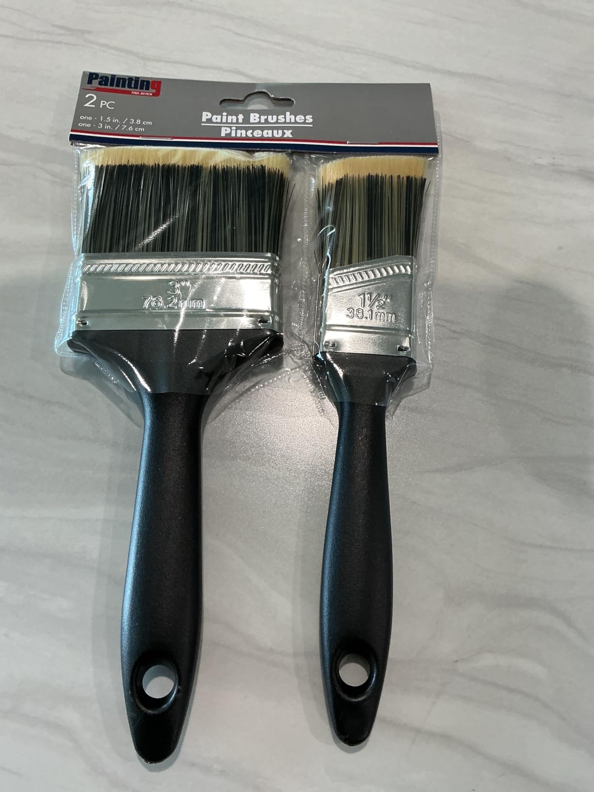 Pro Grade Paint Brushes, 5-Piece Paint Brush Set, Flat & Angle Brushes for Walls, Trim, Cabinets, Interior & Exterior Latex and Oil Paints, Stains customer photo 2