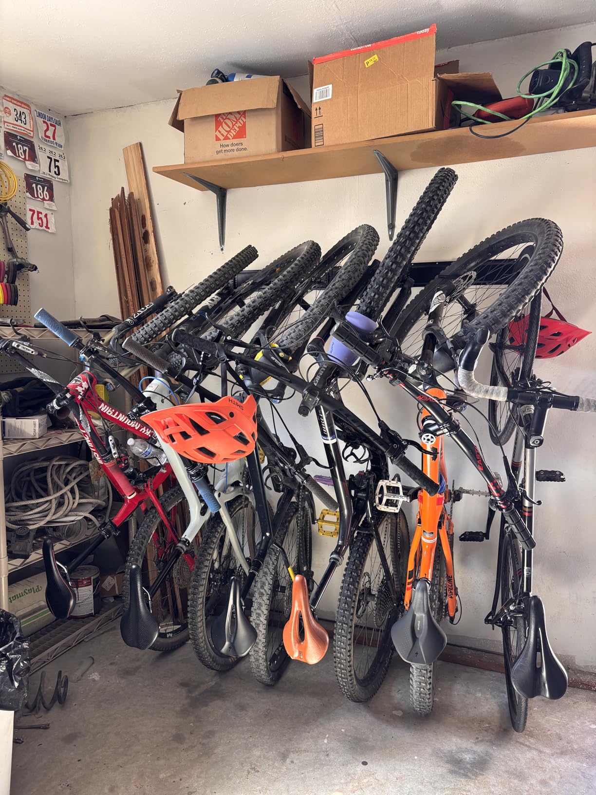 Ultrawall Stainless Steel Bike Storage Rack,6 Bike Storage Hanger Wall Mount for Home & Garage Holds Up to 300lbs, Black customer photo 2