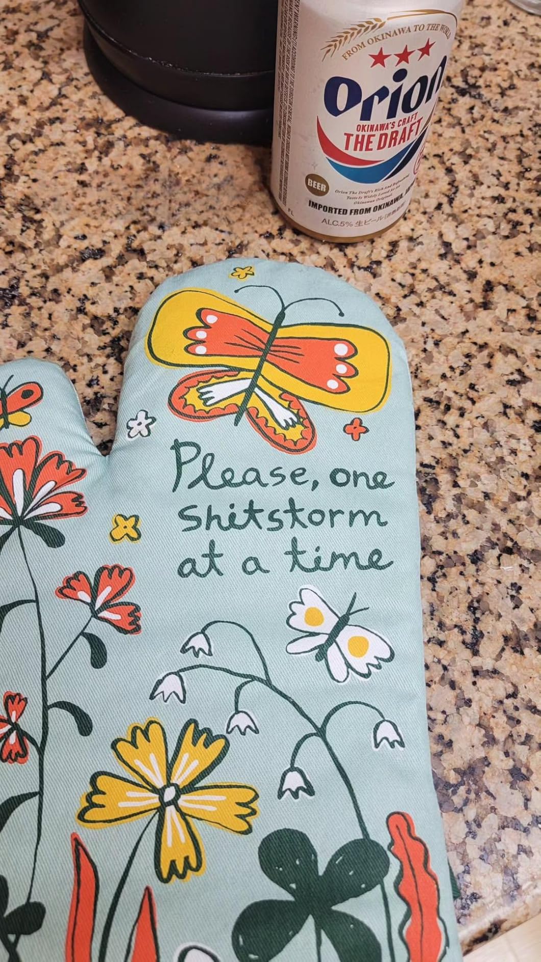 Blue Q B*tch I Am The Secret Ingredient Funny Oven Mitts, Home Kitchen Gifts, Cooking Accessories, Super-Insulated Quilting, Comfy Natural-Fitting Shape, Pot Holders, 100% Cotton, Size 12.5