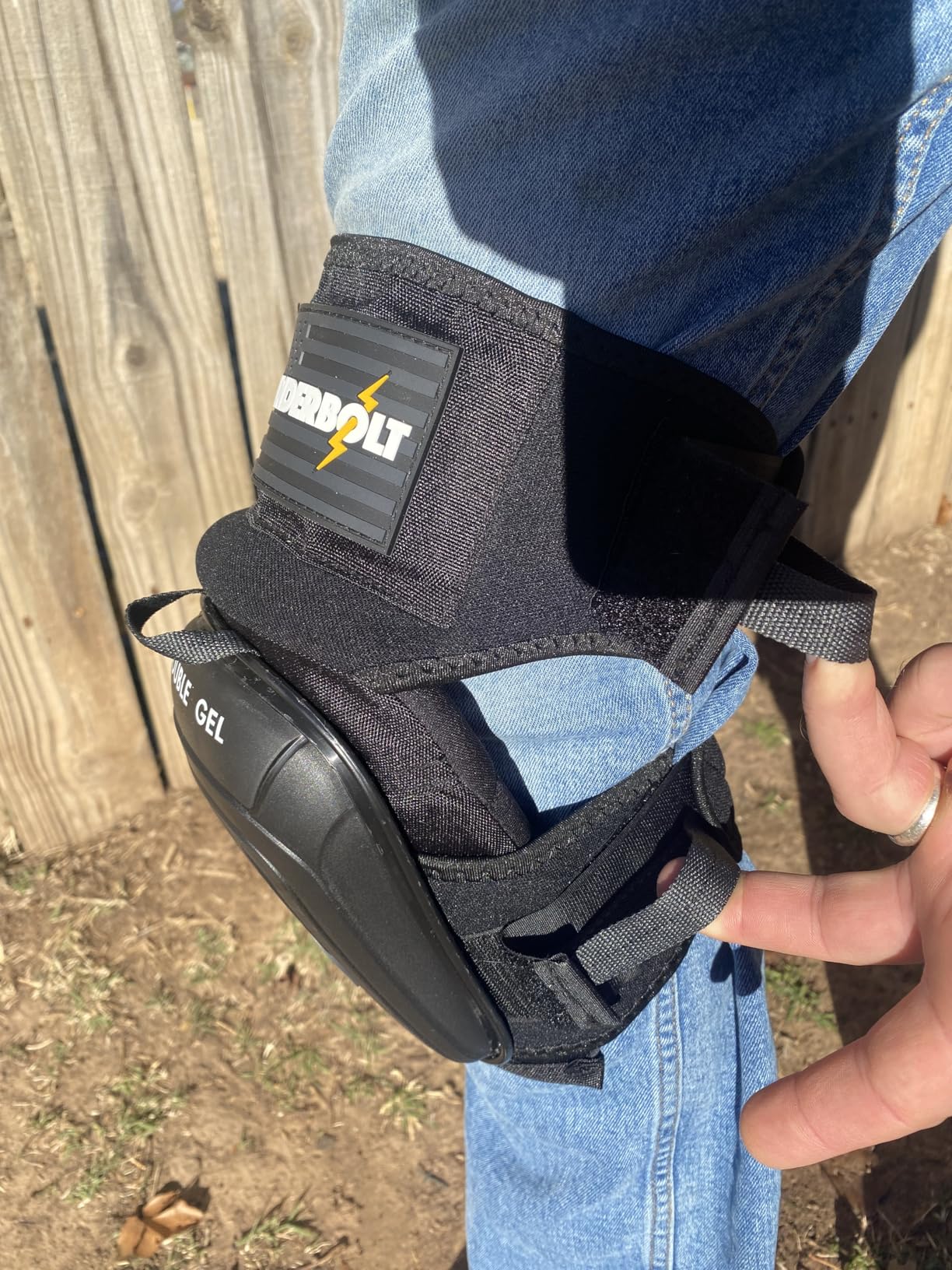 Thunderbolt Knee Pads for Men Construction Knee Pads for Work for Men and Women with Double Gel for Gardening Flooring Roofing Heavy Duty with Extra Thick Foam and Strong Adjustable Non-Slip Straps customer photo 2
