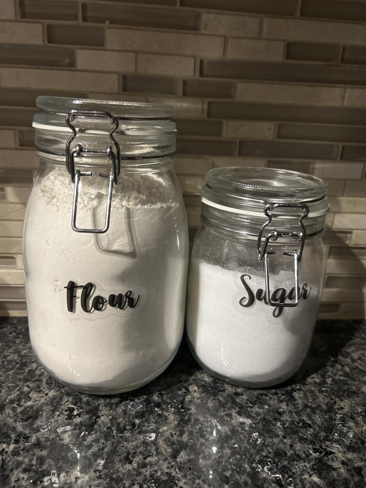 Talented Kitchen Labels for Food Containers - 135 Count, Preprinted Black Cursive on Clear Backing, Water-Resistant - Pantry & Kitchen Storage Labels for Jars & Bins customer photo 2