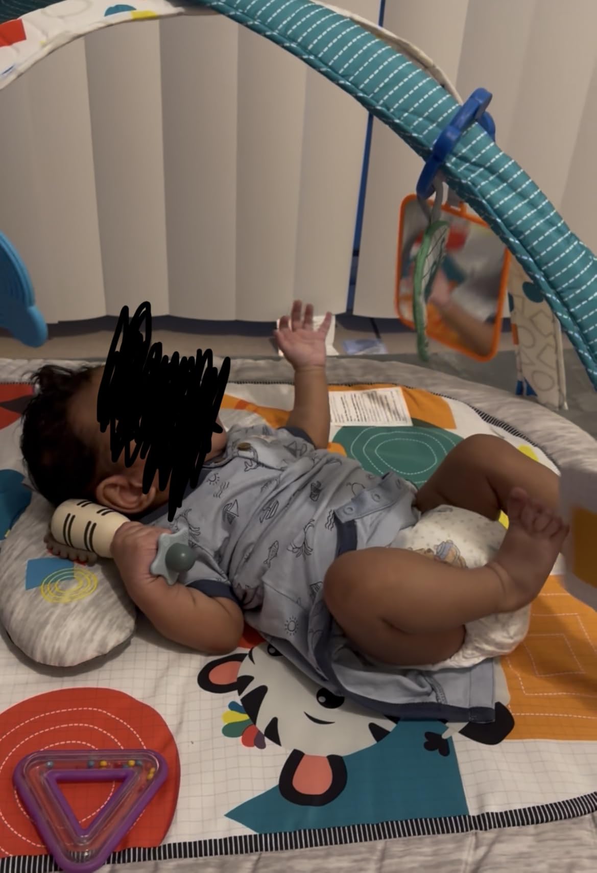 Baby Einstein 4-in-1 Kickin' Tunes Music and Language Play Gym and Piano Tummy Time Activity Mat customer photo 2