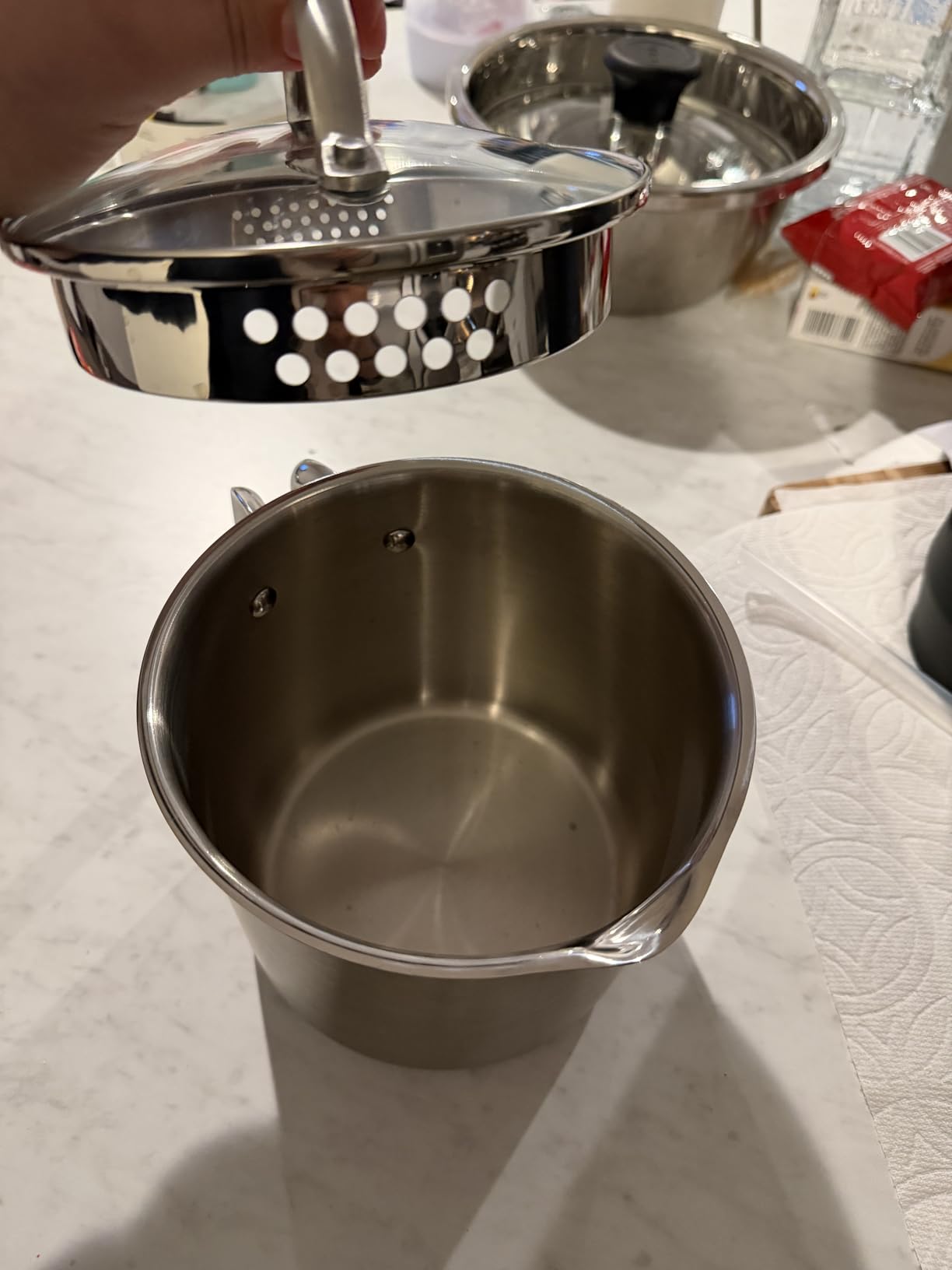1.5 Quart Stainless Steel Saucepan With Pour Spout, Saucepan With Lid, Mini Milk Pan With Spout - Perfect For Boiling Milk, Sauce, Gravies, Pasta, Noodles customer photo 2