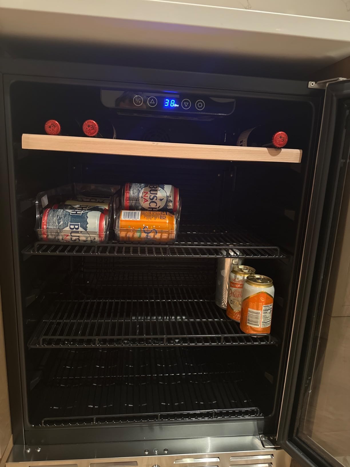 Kalamera 24 inch Stainless Steel Beverage Refrigerator, Under Counter Beverage Cooler for 154 Cans with 32-41F Temperature Range - Soda and Beer Refrigerator with Soild Stainless Door customer photo 2