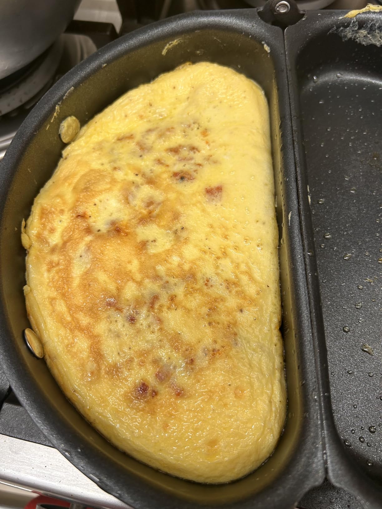 TECHEF - Frittata and Omelette Pan, Nonstick Double Sided Folding Egg Pan, Made in Korea (PFOA Free) (Black) customer photo 2