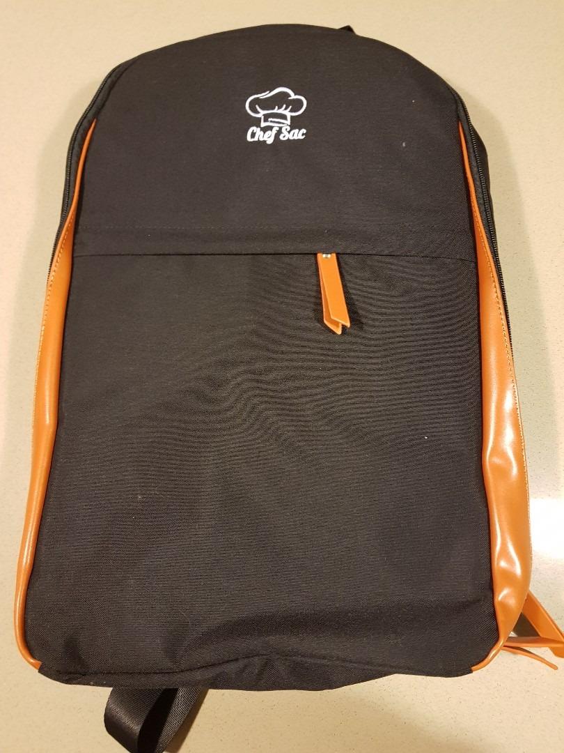 Magnetic Chef Knife Backpack | 20+ Pockets for Knives & Tools | Large Pocket for Tablet & Notebooks | Knife Backpack for Chefs (Black) customer photo 1