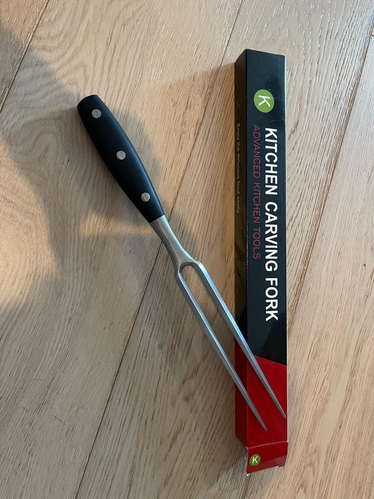 Carving Fork, Meat Fork, 12 Inch Cooking Fork, Stainless Steel BBQ Fork, Long Metal Chef Pro Kitchen Forks for Barbecue, Serving, Cooking, Grilling, Roasting customer photo 1