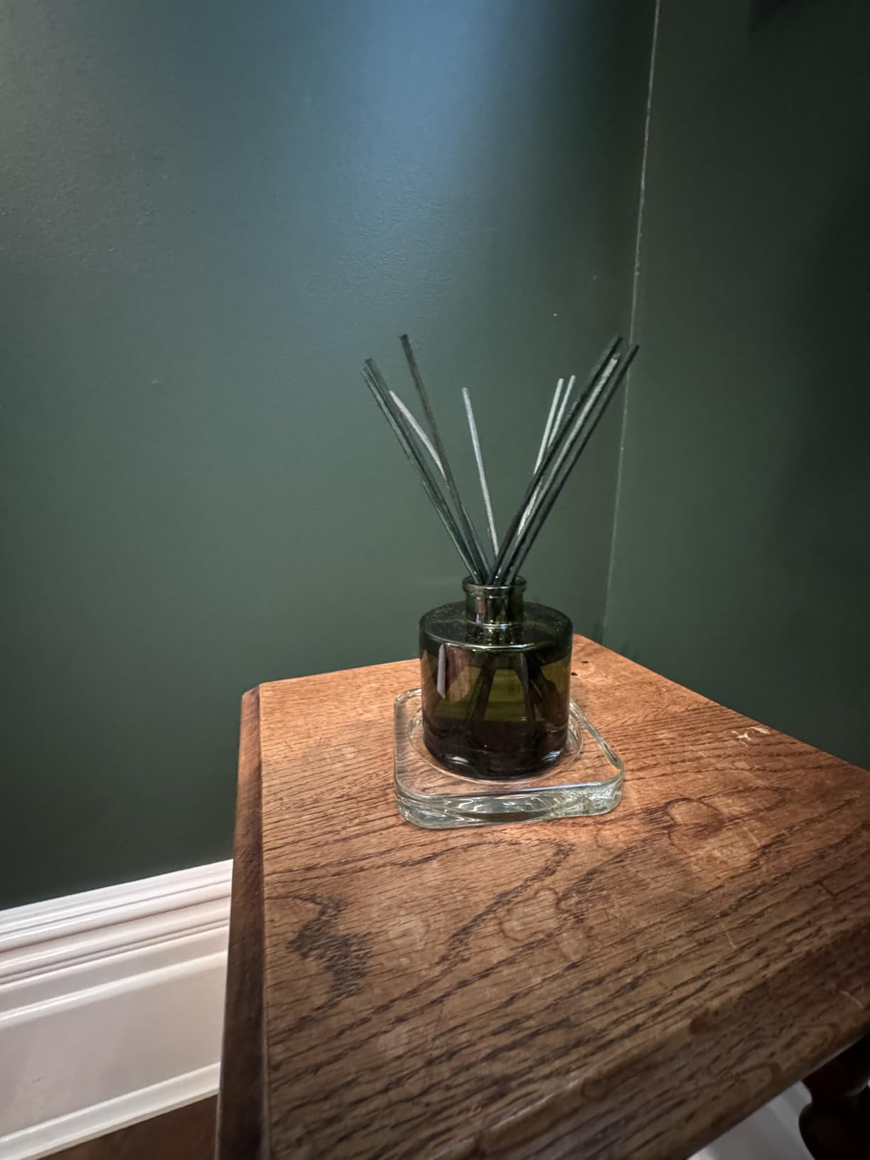 Thymes Frasier Fir Reed Diffuser Set - Includes Reeds, Fragrance Oil, and Frosted Glass Bottle - Fragrance Oil Diffuser - Room Fresheners - Luxury Home Decor - Green & Clear (Pine Needle, 4 fl oz) customer photo 1
