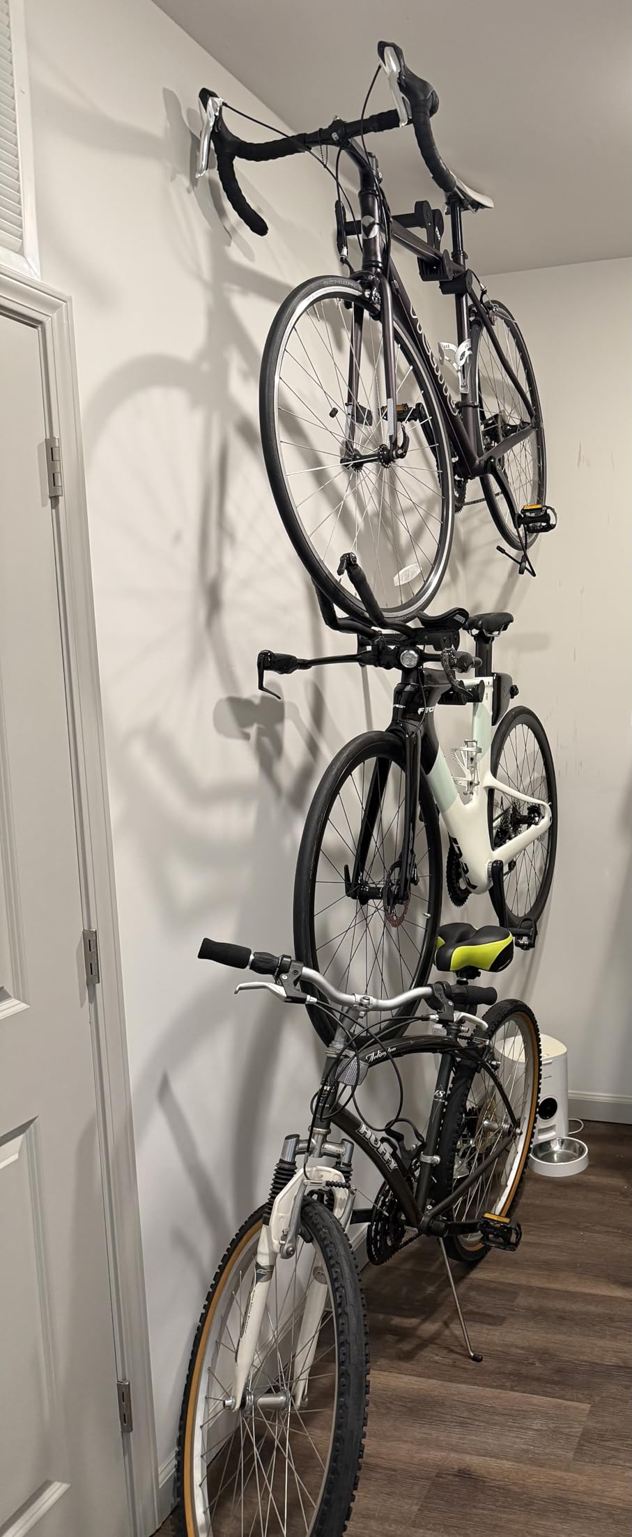 PRO BIKE TOOL Bike Rack Garage Wall Mount - Durable Alloy Bicycle Storage System with Adjustable Hook Hanger for Indoor Use - Ideal for Road, MTB, and Hybrid Bikes - Holds Up to 48.5 lbs, Black customer photo 1