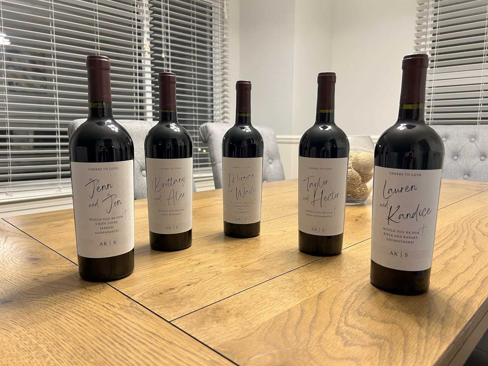 Large Wine Bottle Kraft Printable Labels, 4x5 inches, fits Classic Bordeaux, Burgundy, and Champagne Bottles (Clear Gloss (Inkjet only), 40 Labels) customer photo 1