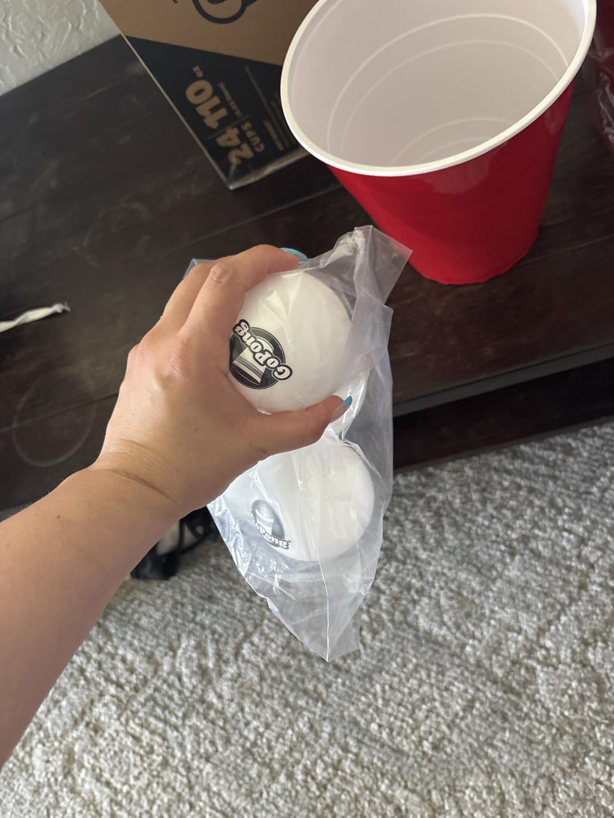 GoPong Giant Yard Pong Drinking Game for Adults - Indoor/Outdoor Lawn, Beach, and Tailgating Beer Pong Party Game - 24 Heavy Duty Giant Cups with 4 Balls customer photo 1