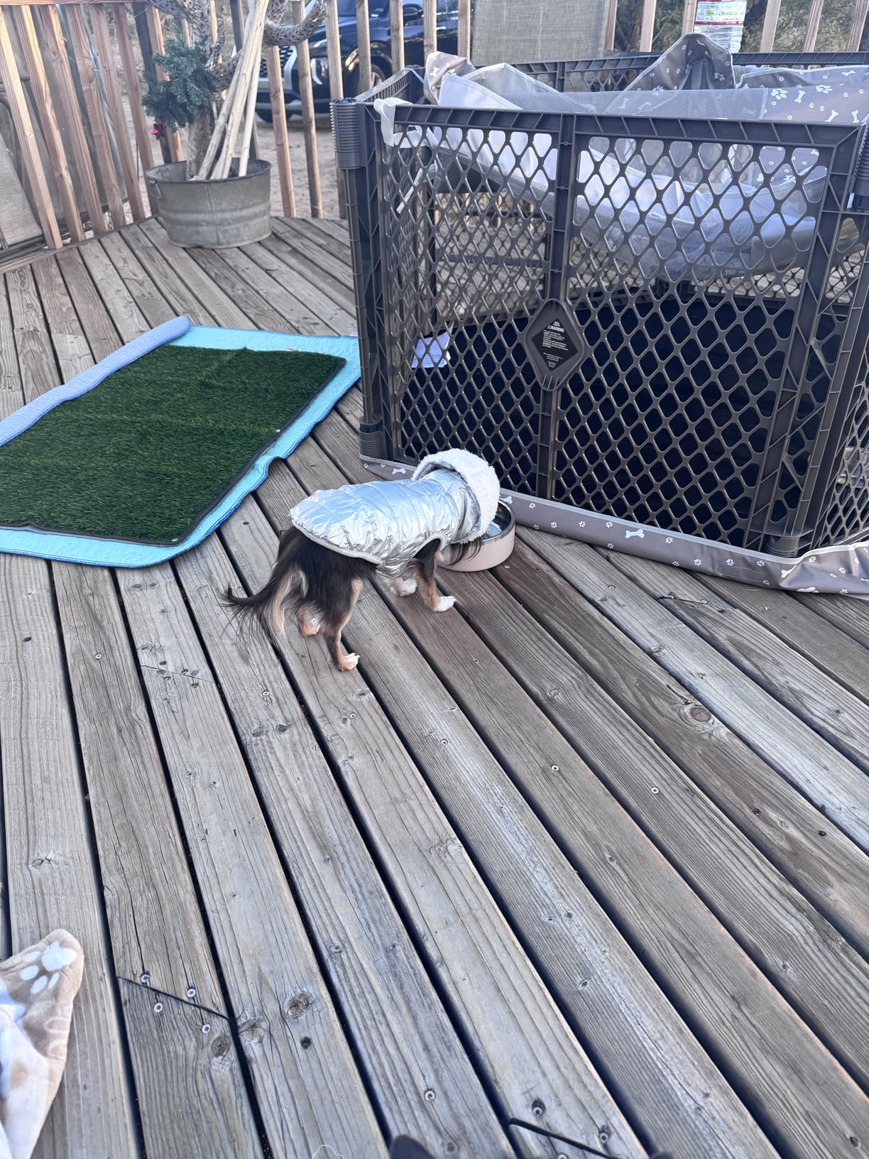 MyPet Petyard: 5.5 Ft. Wide Customizable Folding Dog Playpen Indoor/Outdoor. Made in USA. 6-Panel Puppy Playpen. Freestanding Play Pen Dog Gate 26