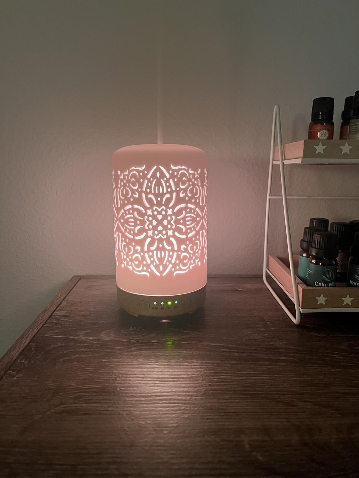 Earnest Living Essential Oil Diffuser White Ceramic Diffuser 100 ml Timers Night Lights and Auto Off Function Home Office Humidifier Aromatherapy Diffusers for Essential Oils customer photo 1